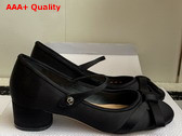 Dior Lovely D Pump in Black Satin Replica