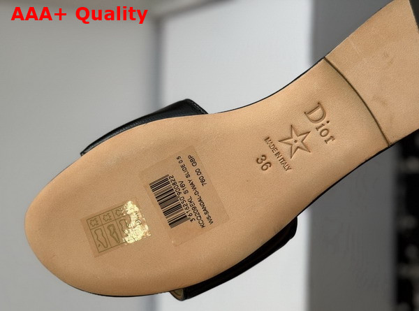 Dior Medaillon Buckle Slide in Black Lambskin Replica