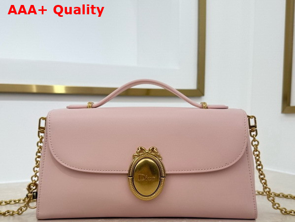 Dior Medaillon Pouch in Ballet Pink Smooth Calfskin Replica
