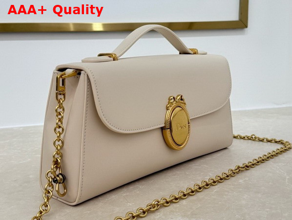 Dior Medaillon Pouch in Beige Smooth Calfskin Replica