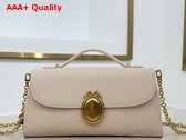 Dior Medaillon Pouch in Beige Smooth Calfskin Replica