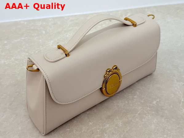 Dior Medaillon Pouch in Beige Smooth Calfskin Replica