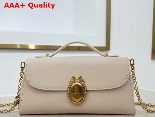 Dior Medaillon Pouch in Beige Smooth Calfskin Replica
