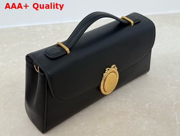 Dior Medaillon Pouch in Black Smooth Calfskin Replica