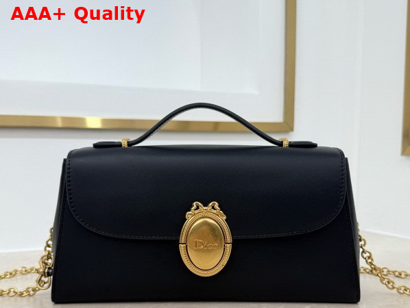 Dior Medaillon Pouch in Black Smooth Calfskin Replica