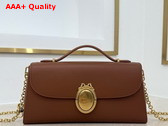 Dior Medaillon Pouch in Brown Smooth Calfskin Replica