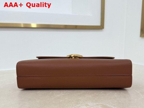 Dior Medaillon Pouch in Brown Smooth Calfskin Replica