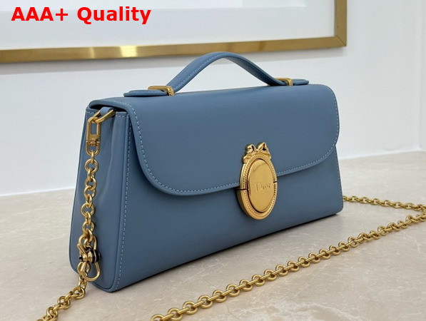 Dior Medaillon Pouch in Cloud Blue Smooth Calfskin Replica