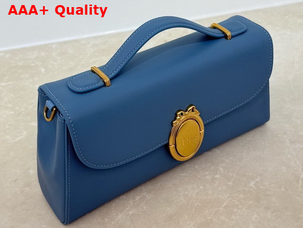 Dior Medaillon Pouch in Cloud Blue Smooth Calfskin Replica