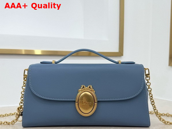 Dior Medaillon Pouch in Cloud Blue Smooth Calfskin Replica