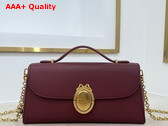Dior Medaillon Pouch in Deep Amaranth Smooth Calfskin Replica