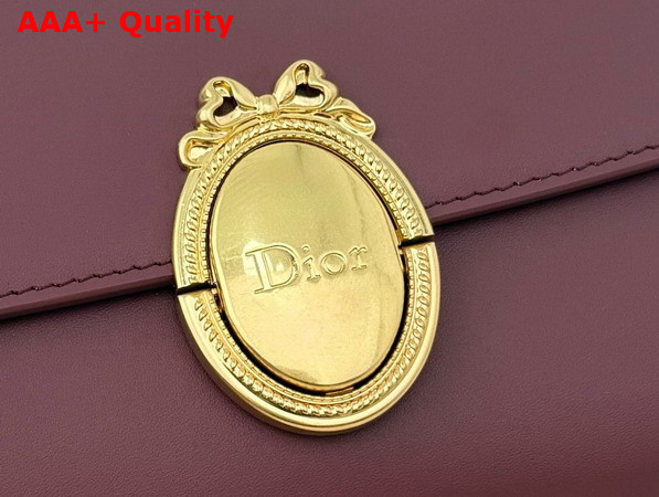 Dior Medaillon Pouch in Deep Amaranth Smooth Calfskin Replica