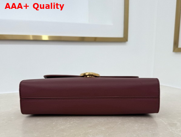 Dior Medaillon Pouch in Deep Amaranth Smooth Calfskin Replica