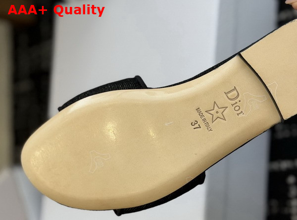 Dior Medaillon Slide in Black Cotton Denim Replica