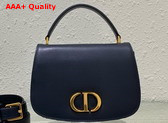 Dior Medium 30 Montaigne Avenue Top Handle Bag Blue Dior Oblique Jacquard and Calfskin Replica