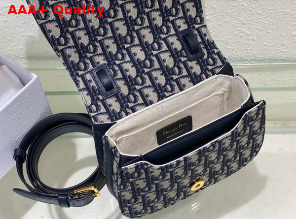 Dior Medium 30 Montaigne Avenue Top Handle Bag Blue Dior Oblique Jacquard and Calfskin Replica