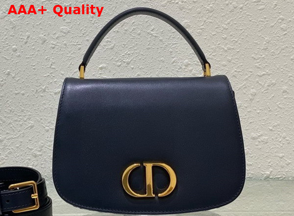 Dior Medium 30 Montaigne Avenue Top Handle Bag Blue Dior Oblique Jacquard and Calfskin Replica