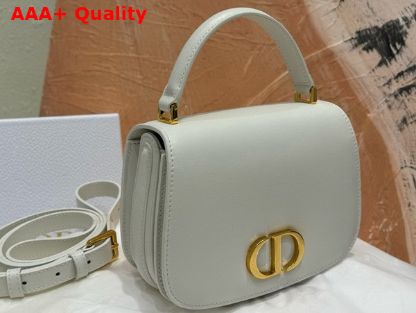 Dior Medium 30 Montaigne Avenue Top Handle Bag Latte Ribbed Calfskin Replica