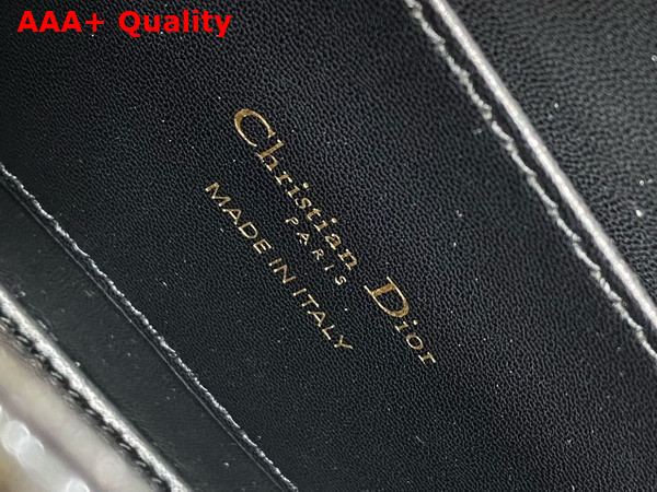 Dior Medium 30 Montaigne Avenue Top Handle Bag in Black Patent Calfskin Replica