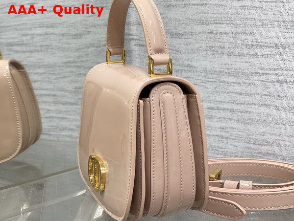 Dior Medium 30 Montaigne Avenue Top Handle Bag in Pale Pink Patent Calfskin Replica