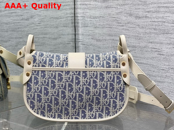 Dior Medium 30 Montaigne Satchel Bag Blue Dior Oblique Chambray with Raffia Effect and Light Biscuit Smooth Calfskin Replica