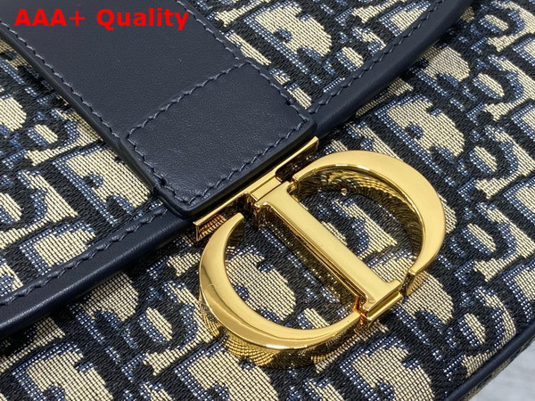 Dior Medium 30 Montaigne Satchel Bag in Blue Dior Oblique Jacquard Replica