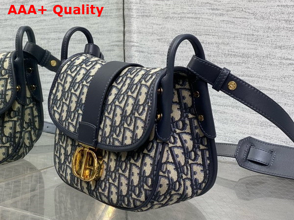 Dior Medium 30 Montaigne Satchel Bag in Blue Dior Oblique Jacquard Replica