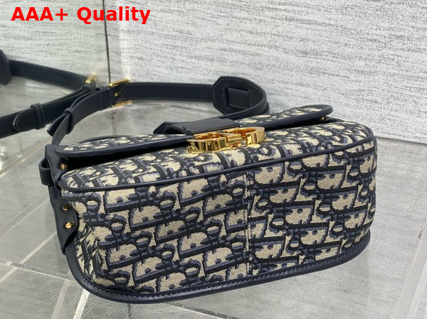 Dior Medium 30 Montaigne Satchel Bag in Blue Dior Oblique Jacquard Replica