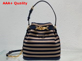 Dior Medium Cest Dior Bag Natural and Denim Blue Mariniere Raffia Replica