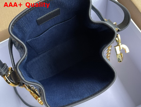 Dior Medium Cest Dior Bag in Blue Denim Dior Oblique Jacquard Replica