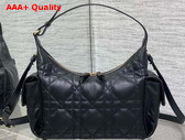 Dior Medium D Dream Bag in Black Macrocannage Lambskin Replica