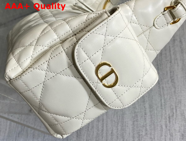 Dior Medium D Dream Bag in Latte Macrocannage Lambskin Replica