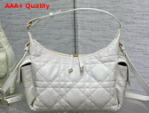 Dior Medium D Dream Bag in Latte Macrocannage Lambskin Replica