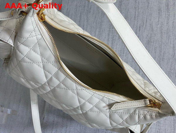Dior Medium D Dream Bag in Latte Macrocannage Lambskin Replica