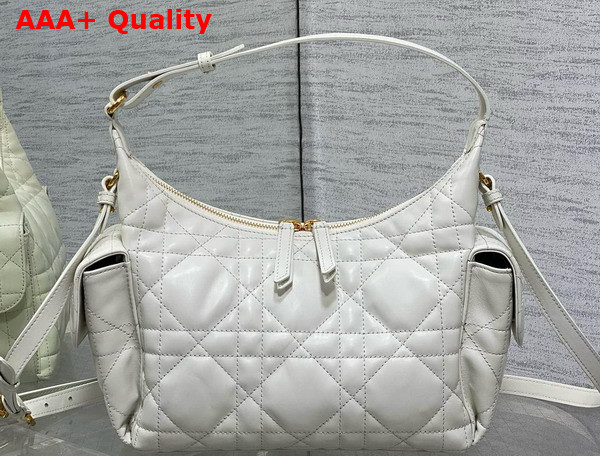 Dior Medium D Dream Bag in Latte Macrocannage Lambskin Replica