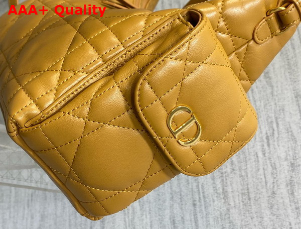 Dior Medium D Dream Bag in Light Gold Tone Macrocannage Lambskin Replica