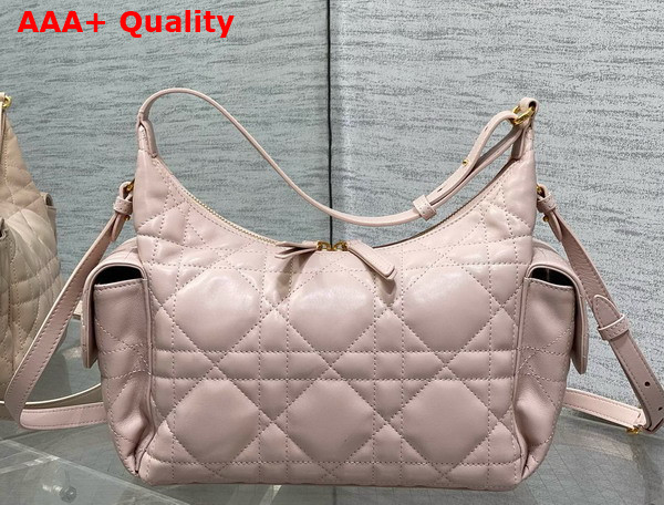Dior Medium D Dream Bag in Powder Pink Macrocannage Lambskin Replica