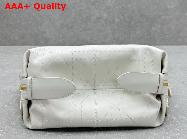 Dior Medium D Journey Bag in Vintage Smooth Calfskin Latte Flat Macrocannage Replica