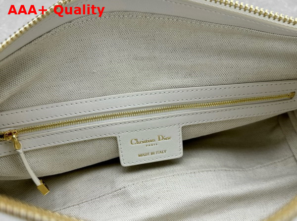 Dior Medium D Journey Bag in Vintage Smooth Calfskin Latte Flat Macrocannage Replica