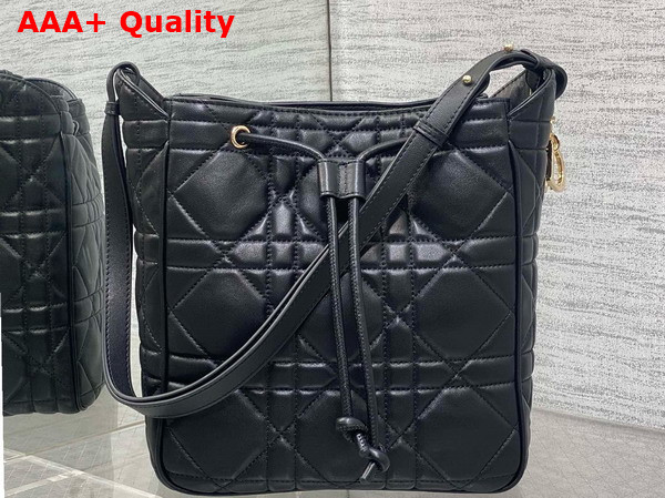 Dior Medium D Motion Bag in Black Cannage Lambskin Replica