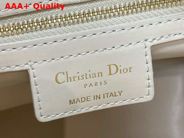 Dior Medium D Motion Bag in Powder Beige Cannage Lambskin Replica