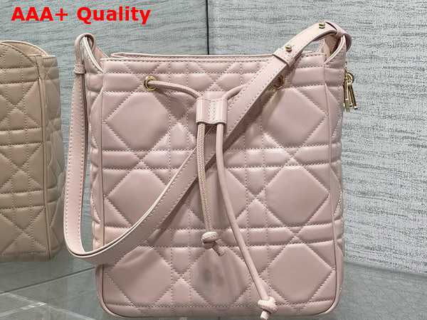 Dior Medium D Motion Bag in Powder Pink Cannage Lambskin Replica