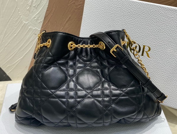 Dior Medium Dior Ammi Bag Black Supple Macrocannage Lambskin Replica
