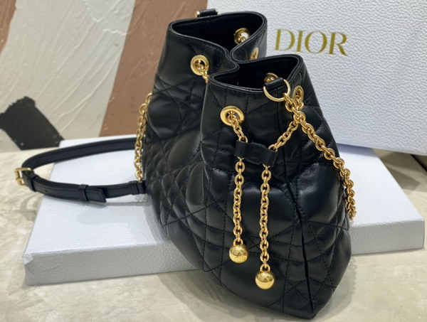 Dior Medium Dior Ammi Bag Black Supple Macrocannage Lambskin Replica