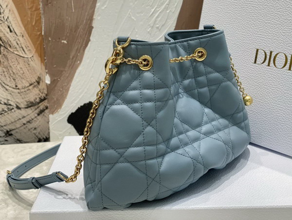 Dior Medium Dior Ammi Bag Light Blue Supple Macrocannage Lambskin Replica