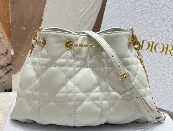 Dior Medium Dior Ammi Bag White Supple Macrocannage Lambskin Replica