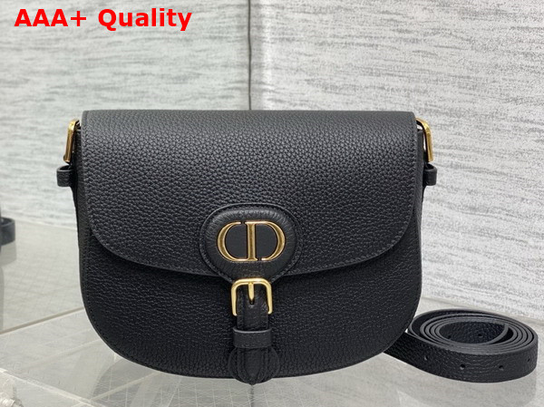 Dior Medium Dior Bobby Bag in Black Grained Calfskin Replica