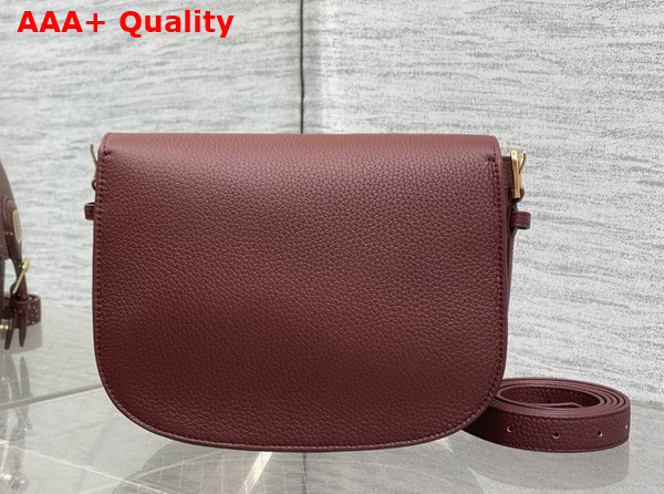 Dior Medium Dior Bobby Bag in Burgundy Grained Calfskin Replica