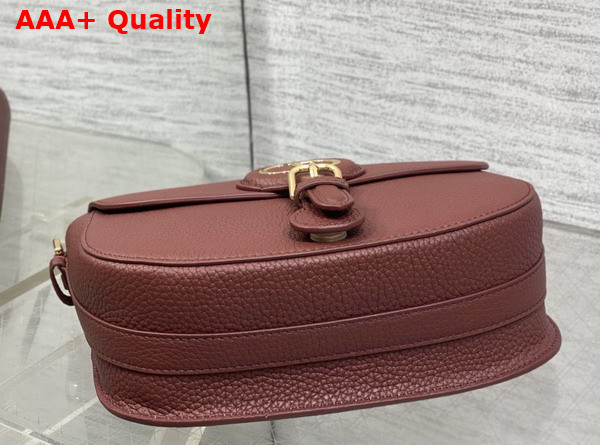 Dior Medium Dior Bobby Bag in Burgundy Grained Calfskin Replica