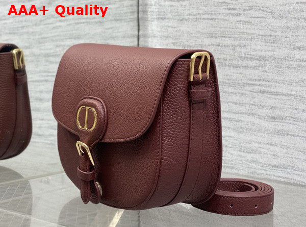 Dior Medium Dior Bobby Bag in Burgundy Grained Calfskin Replica